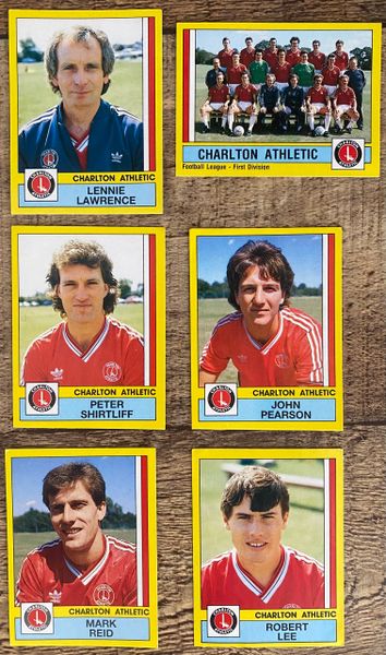 7X 1987 ORIGINAL UNUSED PANINI FOOTBALL 87 STICKERS CHARLTON ATHLETIC