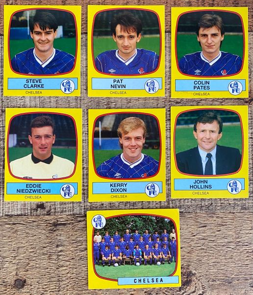 7X 1988 ORIGINAL UNUSED PANINI FOOTBALL 88 STICKERS CHELSEA