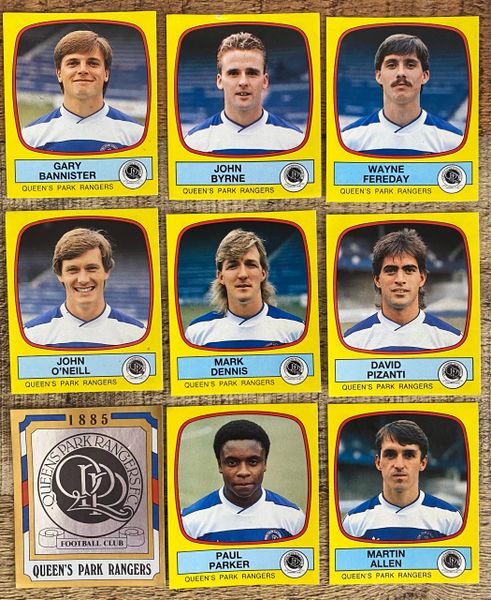 9X 1988 ORIGINAL UNUSED PANINI FOOTBALL 88 STICKERS QUEENS PARK RANGERS