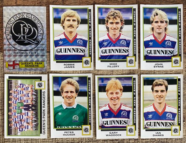 8X 1986 ORIGINAL UNUSED PANINI FOOTBALL 86 STICKERS QUEENS PARK RANGERS