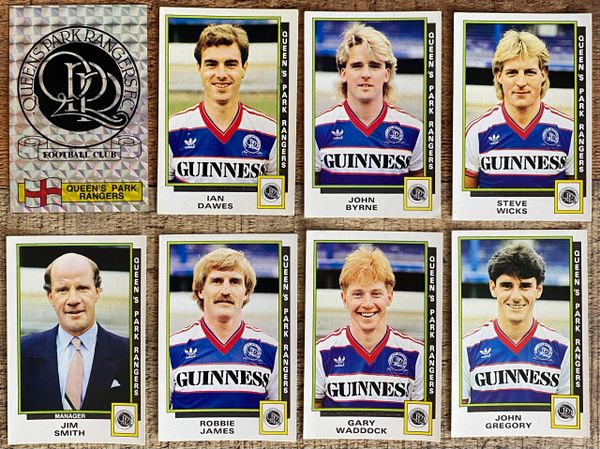 8X 1986 ORIGINAL UNUSED PANINI FOOTBALL 86 STICKERS QUEENS PARK RANGERS