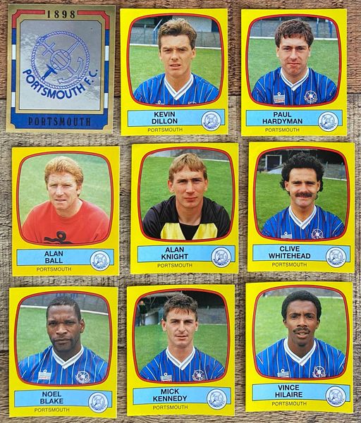 9X 1988 ORIGINAL UNUSED PANINI FOOTBALL 88 STICKERS PORTSMOUTH