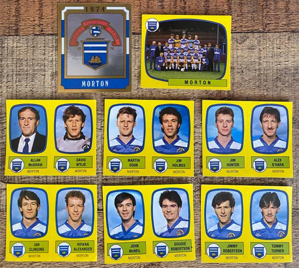 8X 1988 ORIGINAL UNUSED PANINI FOOTBALL 88 STICKERS MORTON