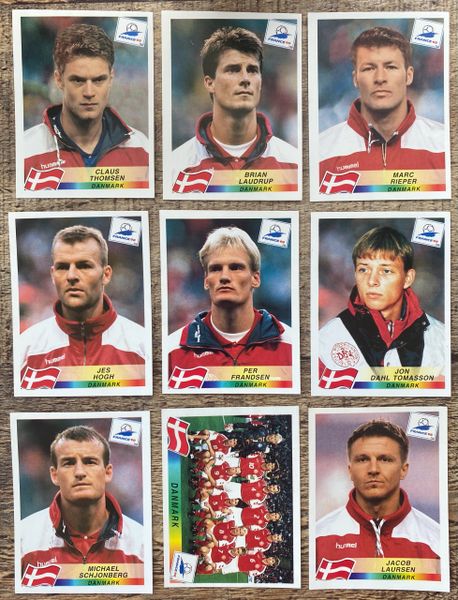 9X 1998 WORLD CUP FRANCE 98 PANINI ORIGINAL UNUSED STICKERS PLAYERS DENMARK