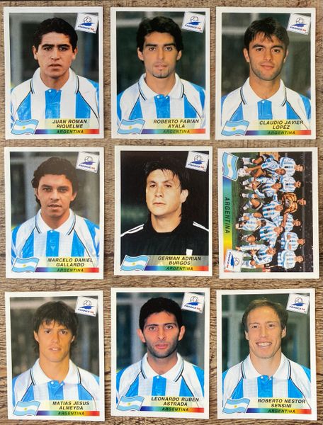 9X 1998 WORLD CUP FRANCE 98 PANINI ORIGINAL UNUSED STICKERS PLAYERS ARGENTINA