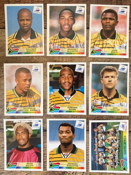 9X 1998 WORLD CUP FRANCE 98 PANINI ORIGINAL UNUSED STICKERS PLAYERS SOUTH AFRICA