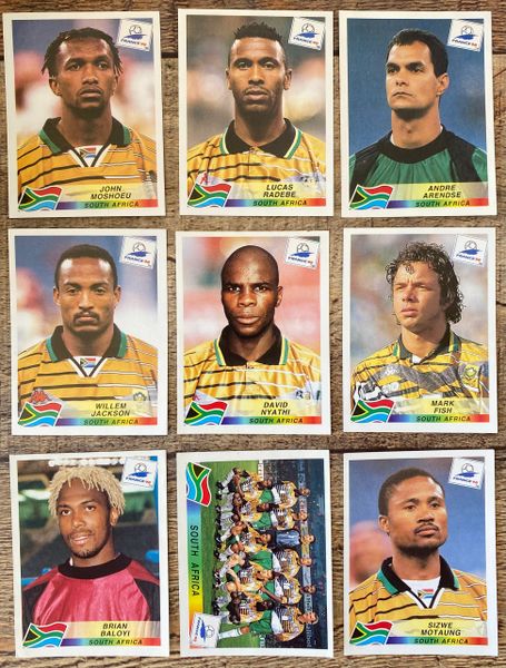 9X 1998 WORLD CUP FRANCE 98 PANINI ORIGINAL UNUSED STICKERS PLAYERS SOUTH AFRICA