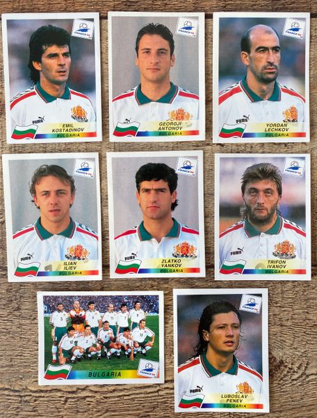 8X 1998 WORLD CUP FRANCE 98 PANINI ORIGINAL UNUSED STICKERS PLAYERS BULGARIA