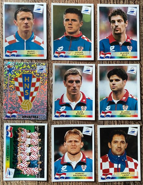 9X 1998 WORLD CUP FRANCE 98 PANINI ORIGINAL UNUSED STICKERS PLAYERS CROATIA