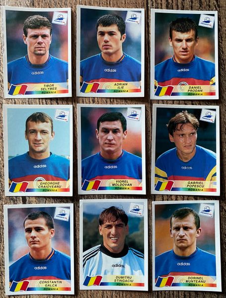 9X 1998 WORLD CUP FRANCE 98 PANINI ORIGINAL UNUSED STICKERS PLAYERS ROMANIA