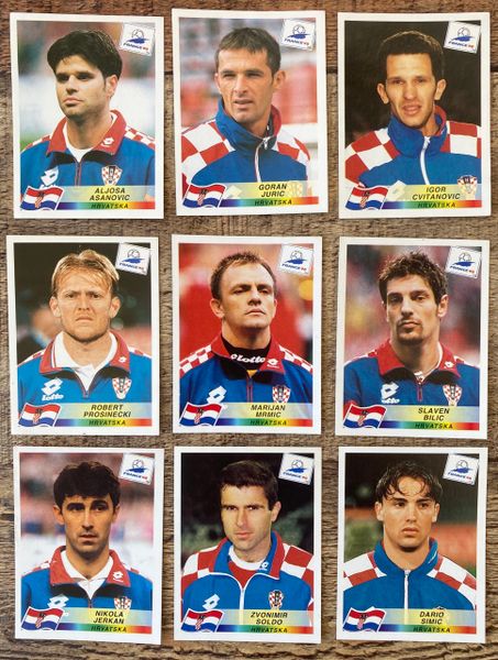 9X 1998 WORLD CUP FRANCE 98 PANINI ORIGINAL UNUSED STICKERS PLAYERS CROATIA