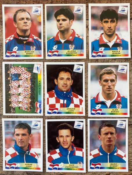 9X 1998 WORLD CUP FRANCE 98 PANINI ORIGINAL UNUSED STICKERS PLAYERS CROATIA