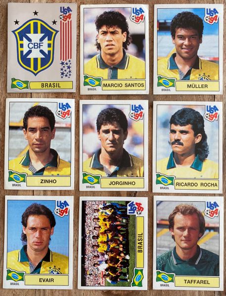 9X 1994 WORLD CUP USA 94 PANINI ORIGINAL UNUSED STICKERS PLAYERS BRASIL BRAZIL