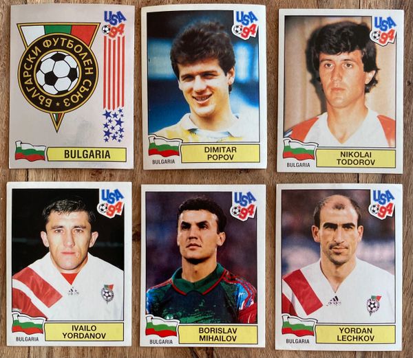 6X 1994 WORLD CUP USA 94 PANINI ORIGINAL UNUSED STICKERS PLAYERS BULGARIA