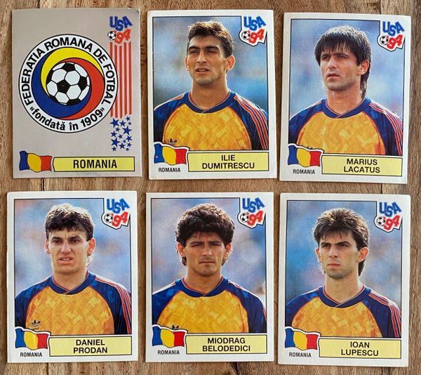 6X 1994 WORLD CUP USA 94 PANINI ORIGINAL UNUSED STICKERS PLAYERS ROMANIA