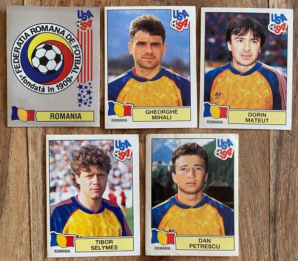 5X 1994 WORLD CUP USA 94 PANINI ORIGINAL UNUSED STICKERS PLAYERS ROMANIA