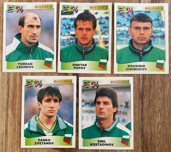 5X 1996 EURO 96 ENGLAND PANINI ORIGINAL UNUSED STICKERS PLAYERS BULGARIA