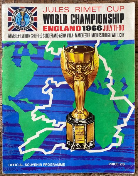 1966 ORIGINAL WORLD CUP FINALS TOURNAMENT PROGRAMME BROCHURE