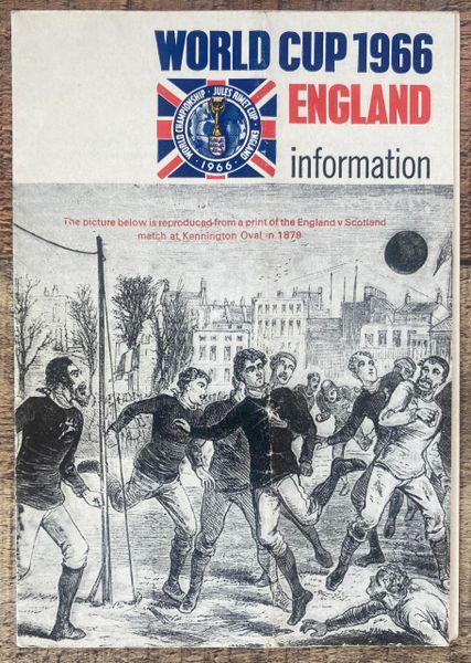 1966 ORIGINAL WORLD CUP FOLD OUT A5 TOURNAMENT INFORMATION LEAFLET