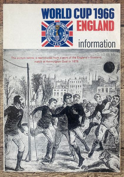 1966 ORIGINAL WORLD CUP FOLD OUT A5 TOURNAMENT INFORMATION LEAFLET