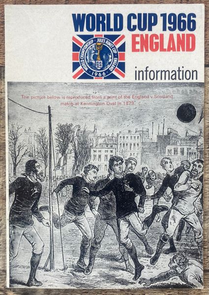 1966 ORIGINAL WORLD CUP FOLD OUT A5 TOURNAMENT INFORMATION LEAFLET