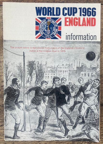 1966 ORIGINAL WORLD CUP FOLD OUT A5 TOURNAMENT INFORMATION LEAFLET