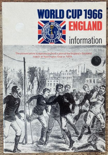 1966 ORIGINAL WORLD CUP FOLD OUT A5 TOURNAMENT INFORMATION LEAFLET