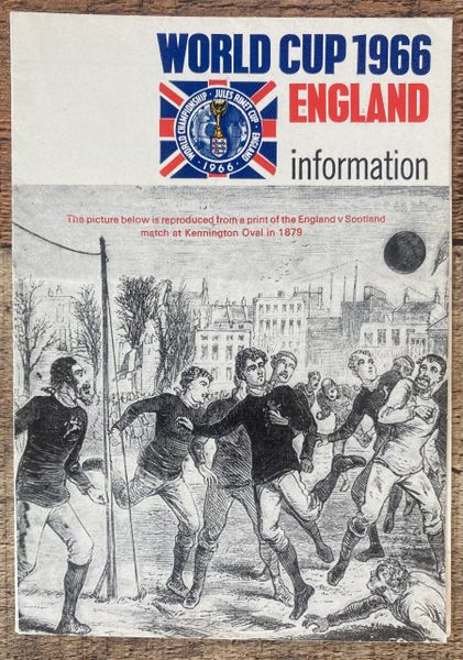 1966 ORIGINAL WORLD CUP FOLD OUT A5 TOURNAMENT INFORMATION LEAFLET