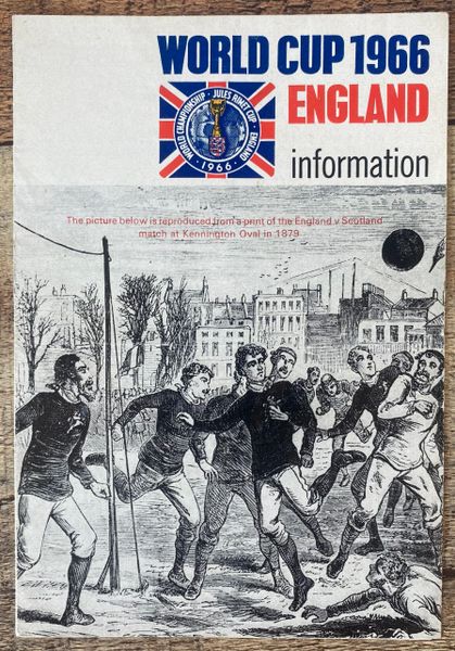 1966 ORIGINAL WORLD CUP FOLD OUT A5 TOURNAMENT INFORMATION LEAFLET