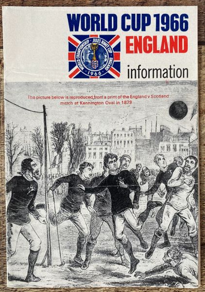 1966 ORIGINAL WORLD CUP FOLD OUT A5 TOURNAMENT INFORMATION LEAFLET