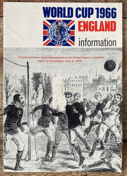 1966 ORIGINAL WORLD CUP FOLD OUT A5 TOURNAMENT INFORMATION LEAFLET