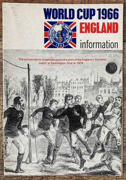 1966 ORIGINAL WORLD CUP FOLD OUT A5 TOURNAMENT INFORMATION LEAFLET