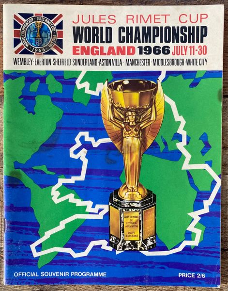 1966 ORIGINAL WORLD CUP FINALS TOURNAMENT PROGRAMME BROCHURE