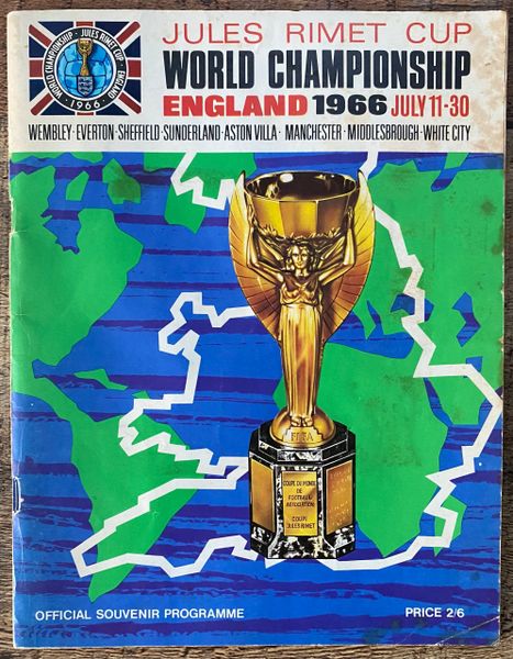 1966 ORIGINAL WORLD CUP FINALS TOURNAMENT PROGRAMME BROCHURE