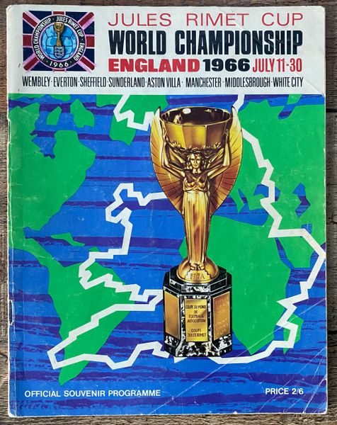 1966 ORIGINAL WORLD CUP FINALS TOURNAMENT PROGRAMME BROCHURE