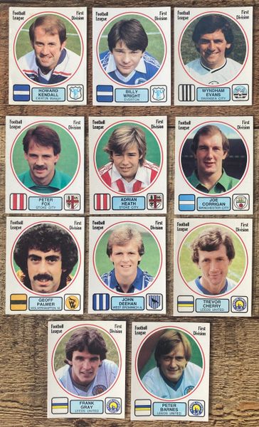 11X 1982 ORIGINAL UNUSED PANINI FOOTBALL 82 STICKERS ENGLISH PLAYERS VARIOUS