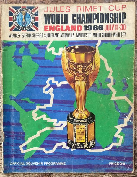 1966 ORIGINAL WORLD CUP FINALS TOURNAMENT PROGRAMME BROCHURE