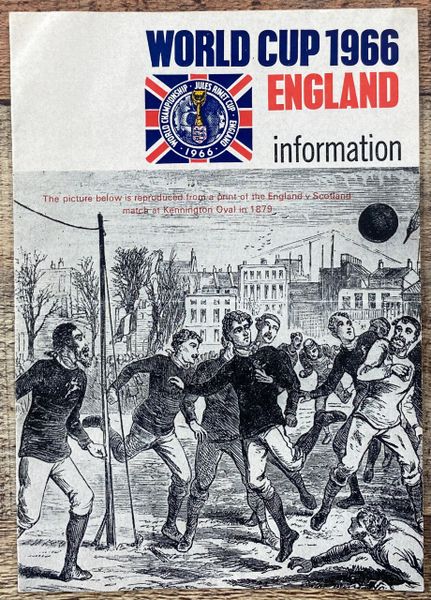 1966 ORIGINAL WORLD CUP FOLD OUT A5 TOURNAMENT INFORMATION LEAFLET