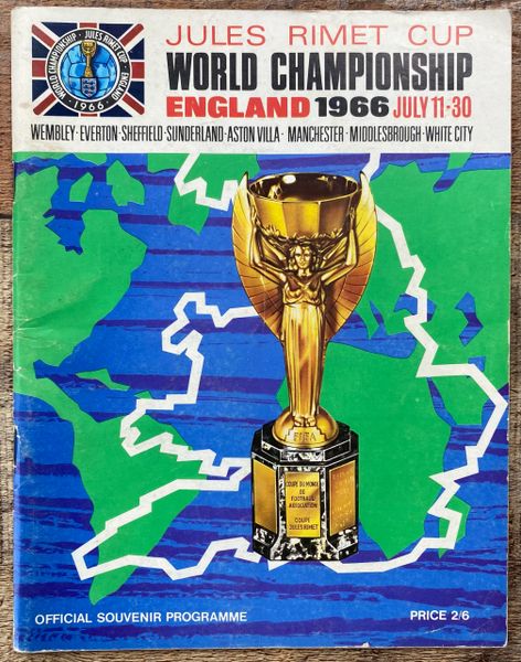 1966 ORIGINAL WORLD CUP FINALS TOURNAMENT PROGRAMME BROCHURE