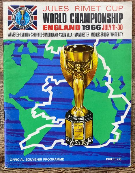 1966 ORIGINAL WORLD CUP FINALS TOURNAMENT PROGRAMME BROCHURE