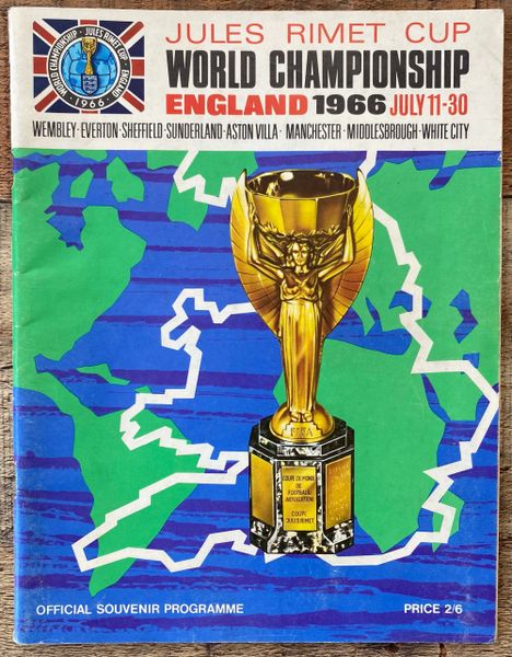 1966 ORIGINAL WORLD CUP FINALS TOURNAMENT PROGRAMME BROCHURE