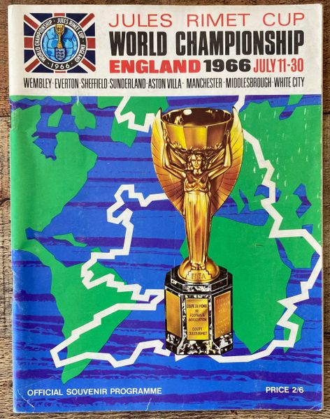 1966 ORIGINAL WORLD CUP FINALS TOURNAMENT PROGRAMME BROCHURE