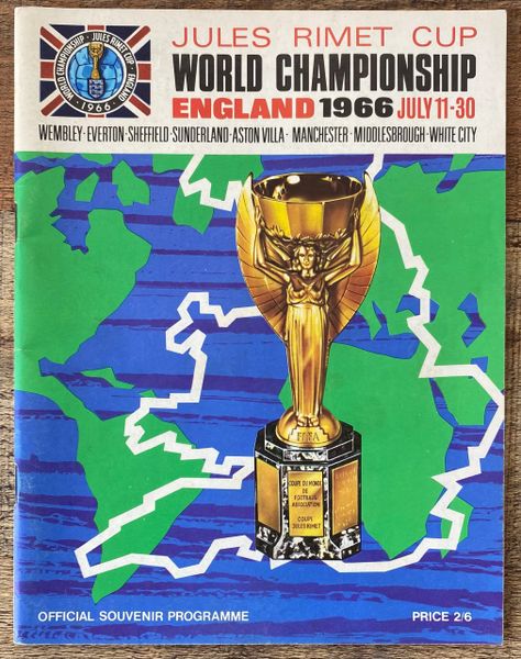 1966 ORIGINAL WORLD CUP FINALS TOURNAMENT PROGRAMME BROCHURE