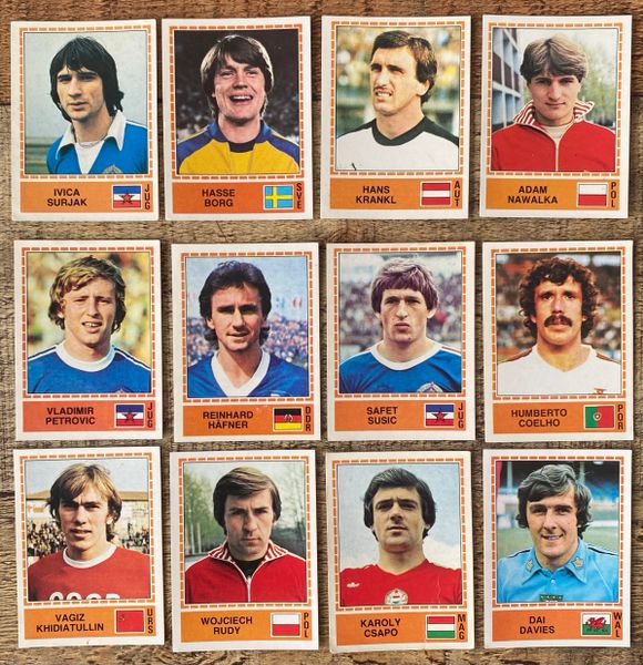 12X 1980 PANINI EUROPA 80 ITALY ORIGINAL UNUSED STICKERS VARIOUS PLAYERS