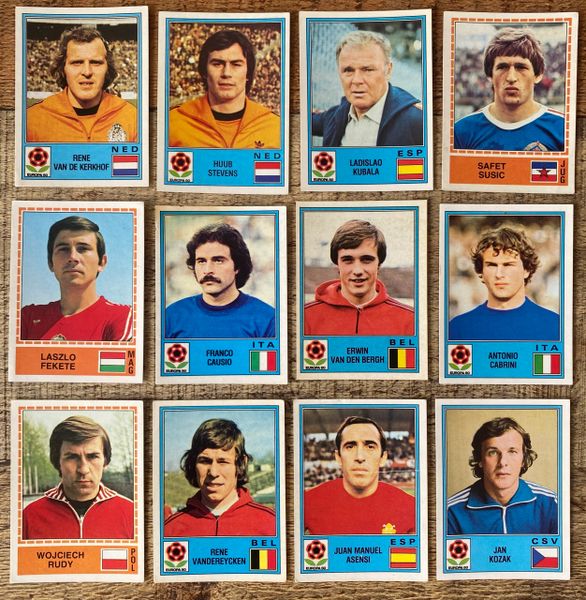 12X 1980 PANINI EUROPA 80 ITALY ORIGINAL UNUSED STICKERS VARIOUS PLAYERS