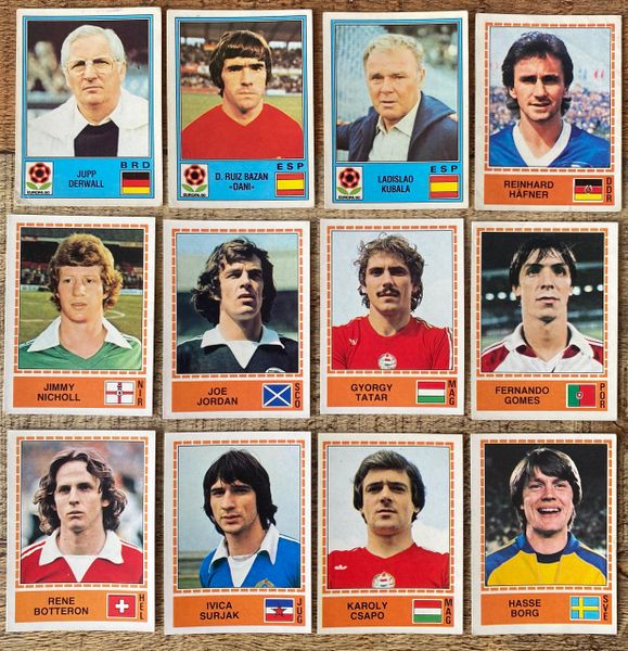 12X 1980 PANINI EUROPA 80 ITALY ORIGINAL UNUSED STICKERS VARIOUS PLAYERS