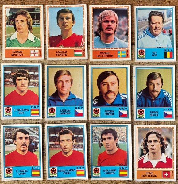 12X 1980 PANINI EUROPA 80 ITALY ORIGINAL UNUSED STICKERS VARIOUS PLAYERS