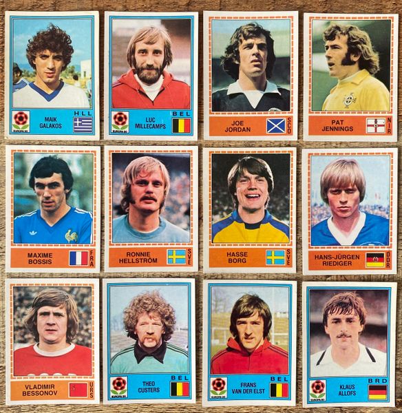 12X 1980 PANINI EUROPA 80 ITALY ORIGINAL UNUSED STICKERS VARIOUS PLAYERS