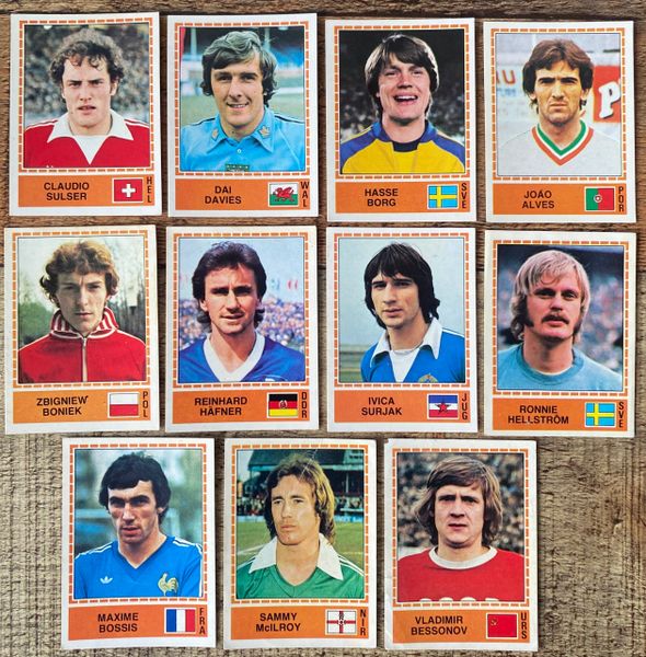 11X 1980 PANINI EUROPA 80 ITALY ORIGINAL UNUSED STICKERS VARIOUS PLAYERS