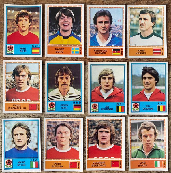 12X 1980 PANINI EUROPA 80 ITALY ORIGINAL UNUSED STICKERS VARIOUS PLAYERS